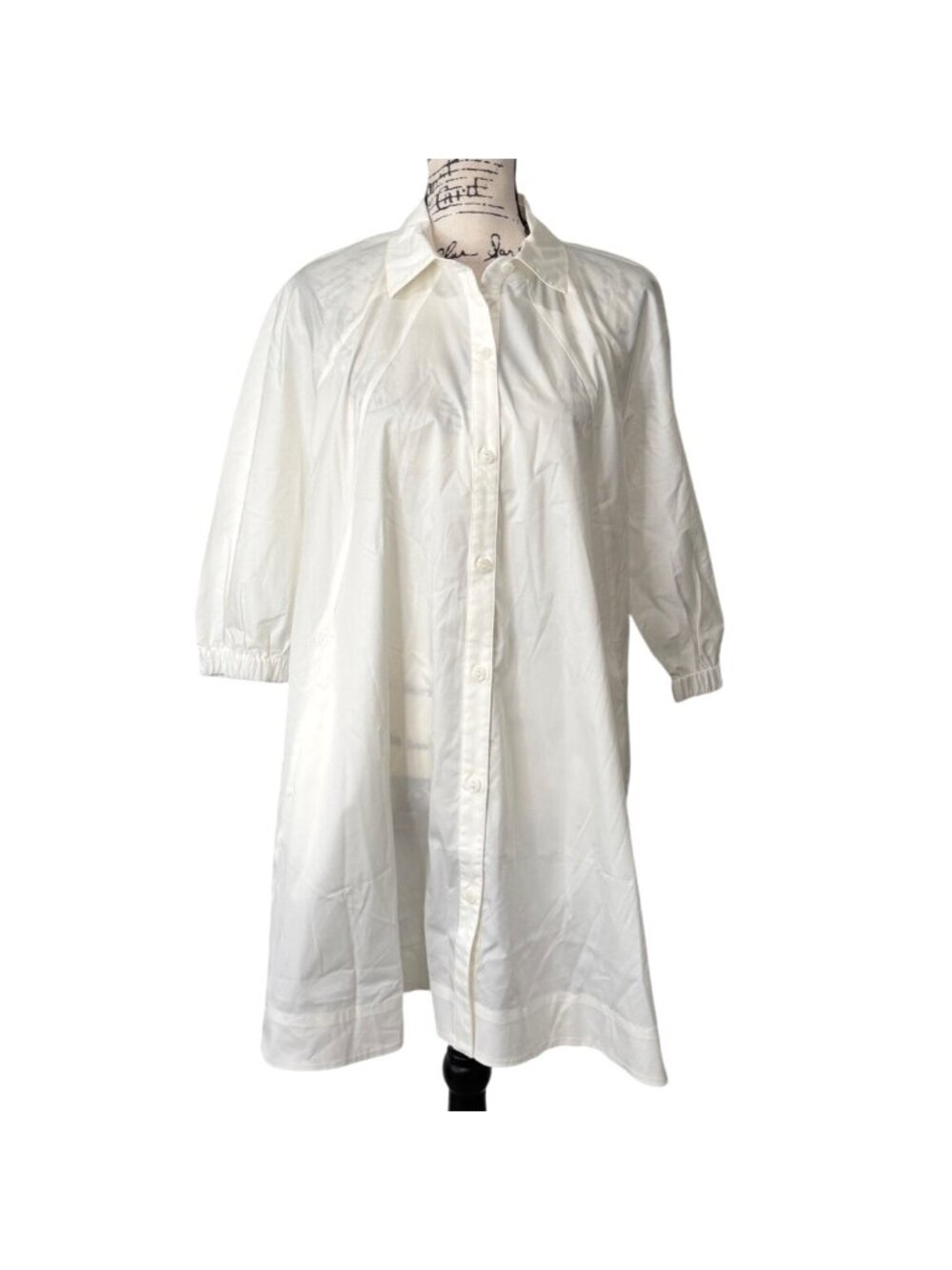 Stella Carakasi Womens Size S Compliment Tunic Soft-White Button-Up Top NEW - Picture 2 of 9